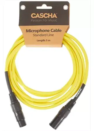 Omezená Nabídka Kabel mikrofonní Cascha Standard Line Mic Cable Yellow 3m