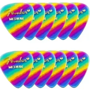 Trsátka set Fender 351 Shape Premium Rainbow Heavy- 12 Pack Výprodej