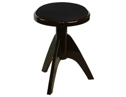 Ověřený Stolička klavírní otočná Discacciati 1013G/40/89M černý mat/černý semiš B-Stock