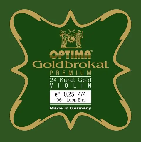Přímo Od Výrobce Optima struny pro housle Goldbrokat Premium 24 Karat Gold