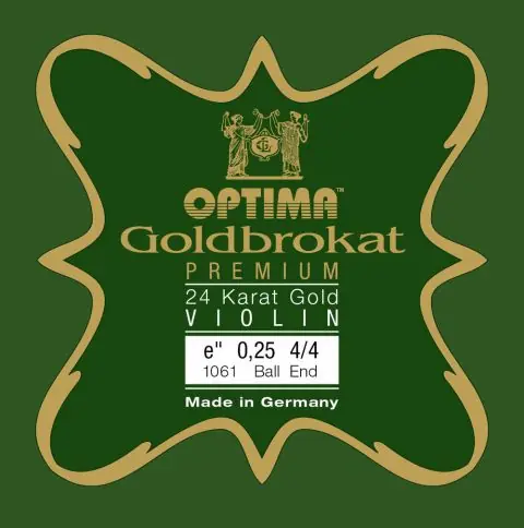 Optima struny pro housle Goldbrokat Premium 24 Karat Gold Speciální Cena