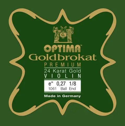 Novinka Struny pro housle Goldbrokat Premium 24 Karat Gold