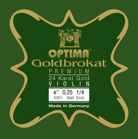 Struny pro housle Goldbrokat Premium 24 Karat Gold Vrácení Zdarma
