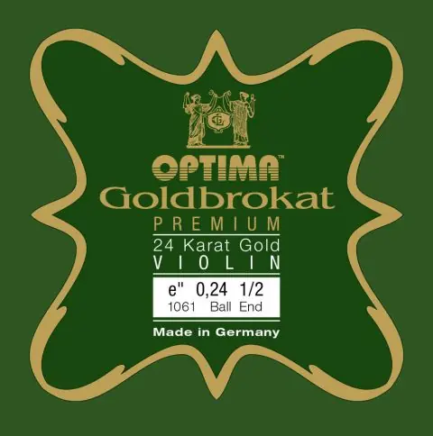 Speciální Cena Struny pro housle Goldbrokat Premium 24 Karat Gold