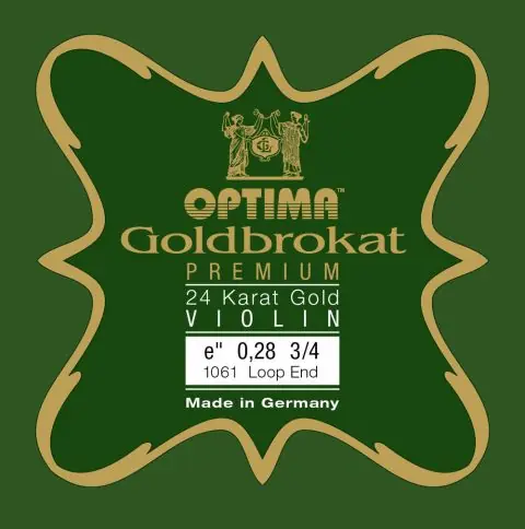 Cenová Bomba Struny pro housle Goldbrokat Premium 24 Karat Gold