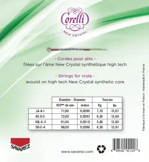 Novinka Corelli struny pro violu New Crystal