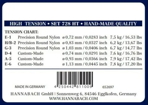 Struny pro klasickou kytaru série 728 High tension Custom Made Nejlepší Cena