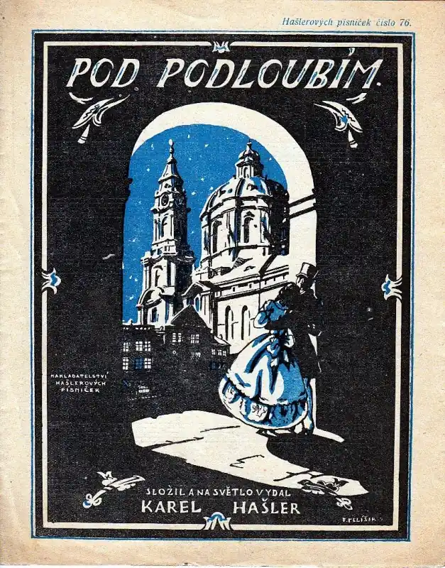 Hašler Karel Pod podloubím - popěvek (píseň) Vrácení Zdarma