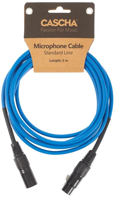 Ověřený CASCHA Standard Line Mic Cable Blue 3m