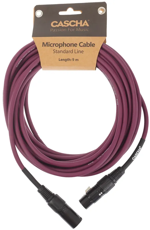 Akční Cena CASCHA Standard Line Mic Cable Purple 9m
