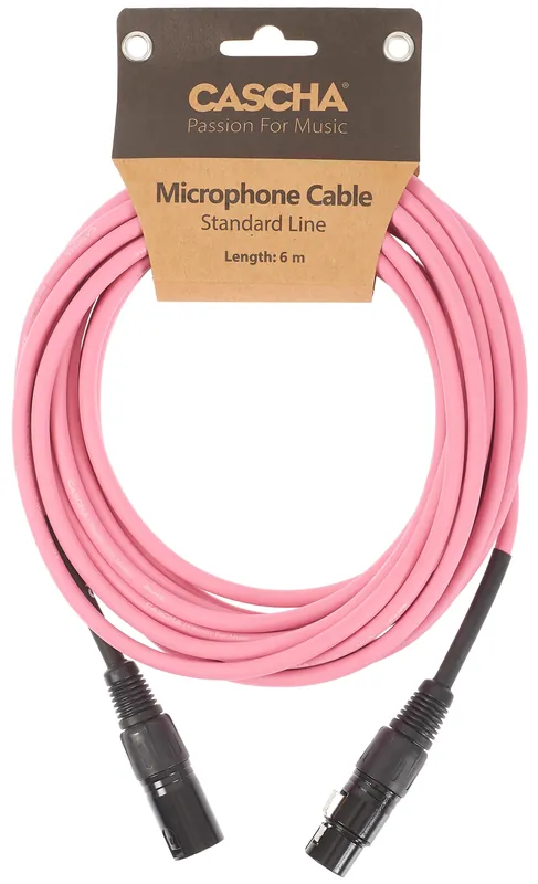 Finální Výprodej CASCHA Standard Line Mic Cable Pink 6m