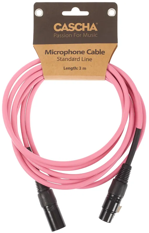 CASCHA Standard Line Mic Cable Pink 3m Cenový Hit