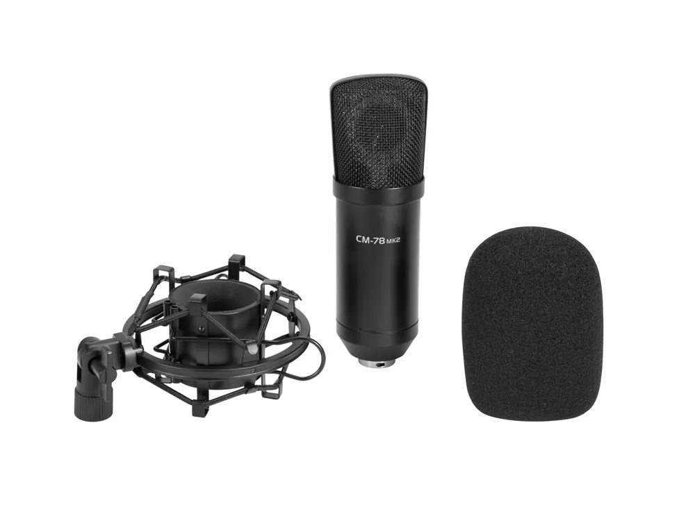Dokud Zásoby Vydrží Omnitronic MIC CM-78MK2, studiový kondenzátorový mikrofon