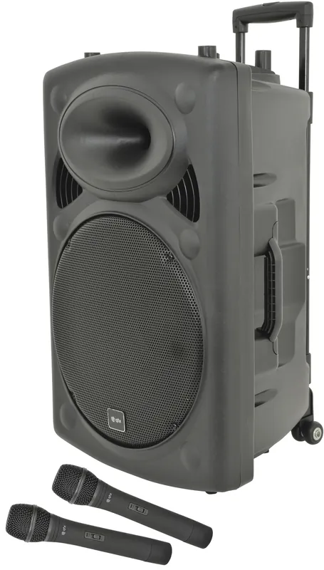 QTX QR15PABT, mobilní 15" zvukový systém MP3/BT/SD/USB/2x VHF Nejlepší Volba