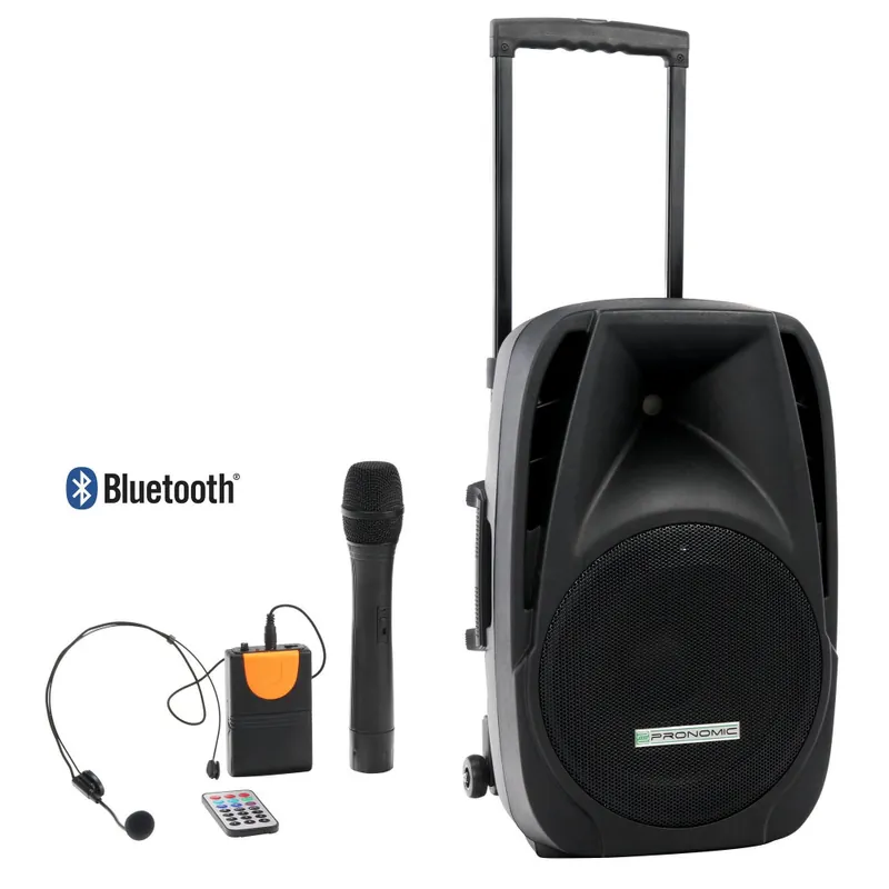 Autentický Pronomic Aktivní box 15" s akumulátorem MP3/BT/MIC/Headset