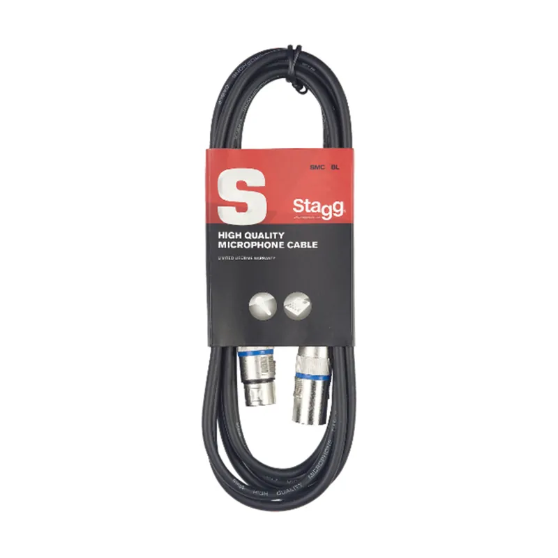 Stagg SMC1 BL, mikrofonní kabel XLR/XLR, 1m, modré kroužky Must-Have