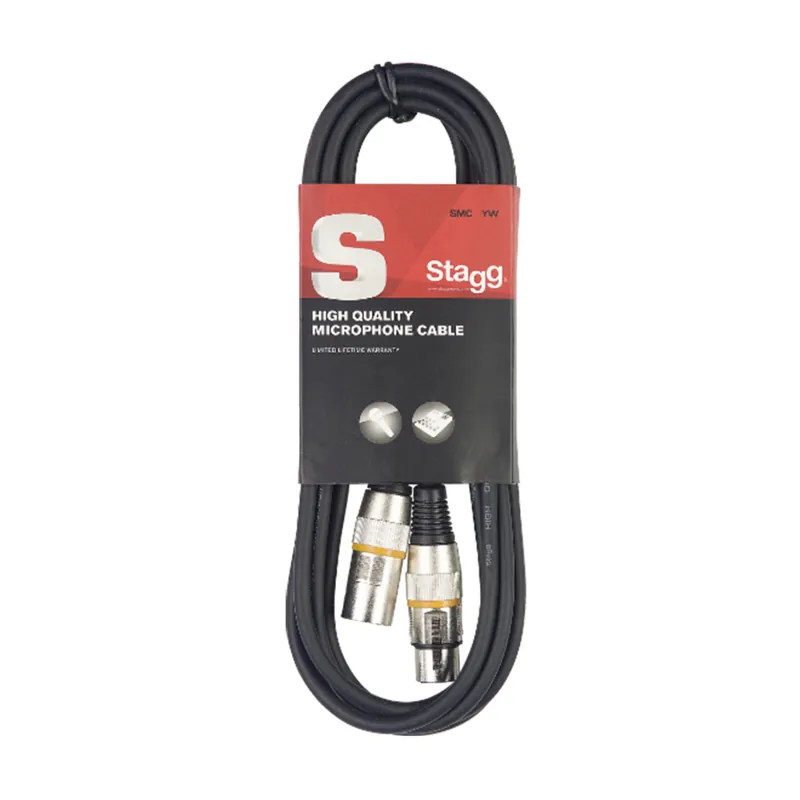 Koupit Online Stagg SMC1 YW, mikrofonní kabel XLR/XLR, 1m, žluté kroužky