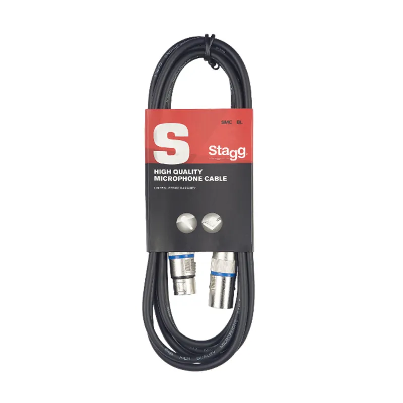 Stagg SMC6 BL, mikrofonní kabel XLR/XLR, 6m, modré kroužky Autentický