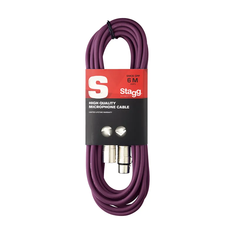 Jen Po Omezenou Doba Stagg SMC6 CPP, mikrofonní kabel XLR/XLR, 6m, fialový