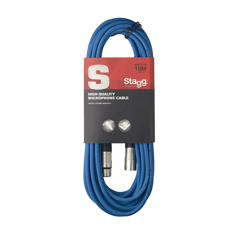 Jen Po Omezenou Doba Stagg SMC10 CBL, mikrofonní kabel XLR/XLR, 10m, modrý