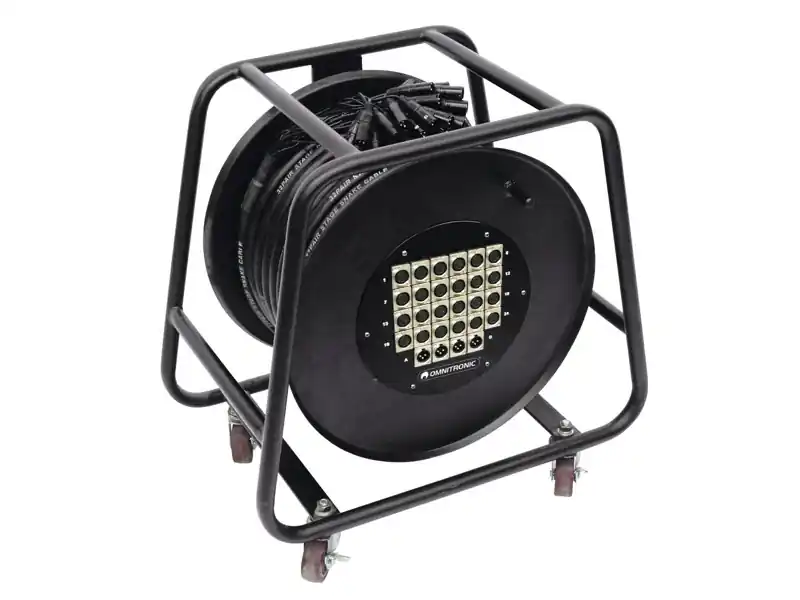 Top Prodej Omnitronic Multicore kabel 24 IN/4 OUT XLR, 30 m na kabelovém bubnu