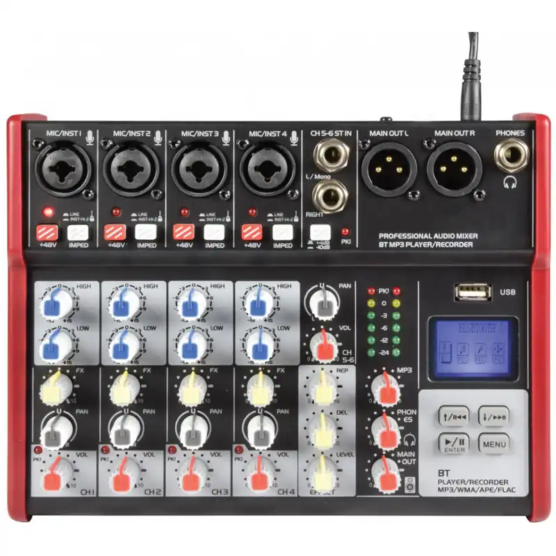 Citronic CSM-6 Mixážní pult s USB a Bluetooth Pouze Dnes