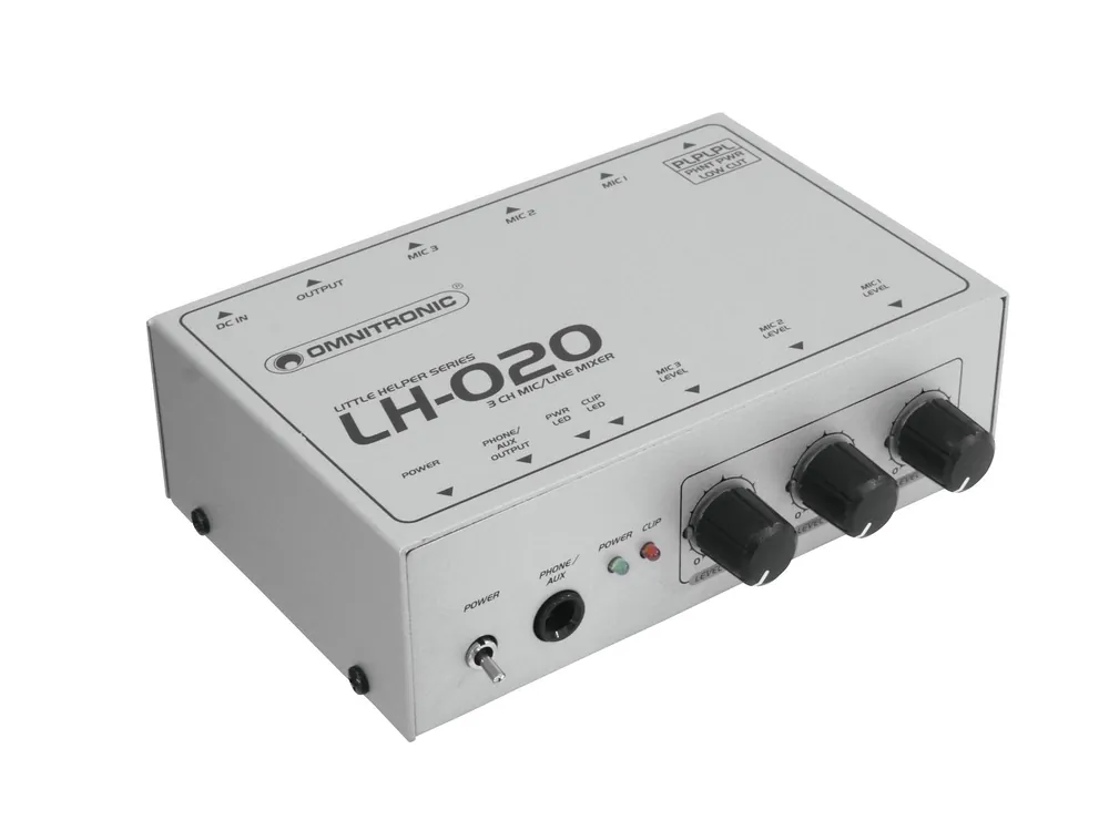 Omnitronic LH-020, mini mixážní pult 3-kanálový Pouze Dnes