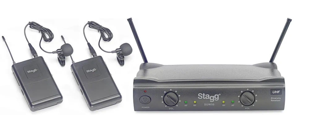 Cenová Bomba Stagg SUW 50 LL EG, 2-kanálový bezdrátový mikrofonní set 863,8 MHz / 864,5 MHz