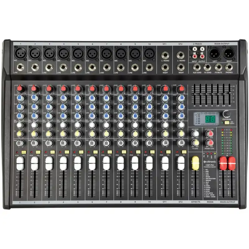 Značkový Citronic CSP-714, aktivní mixážní pult, 2x 350W RMS