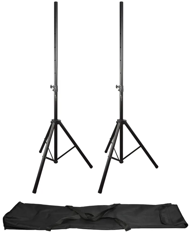 Novinka QTX sada reproduktorových stojanů v přepravním obalu, 110-190 cm, 35 kg