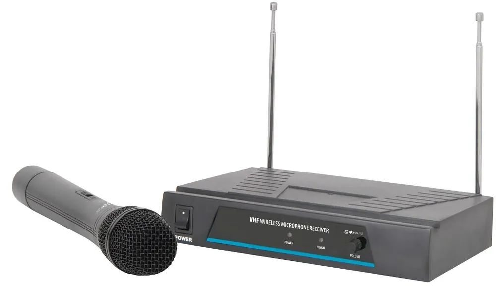 QTX VH1, 1-kanálový bezdrátový mikrofonní set 173,8 MHz Akční Cena