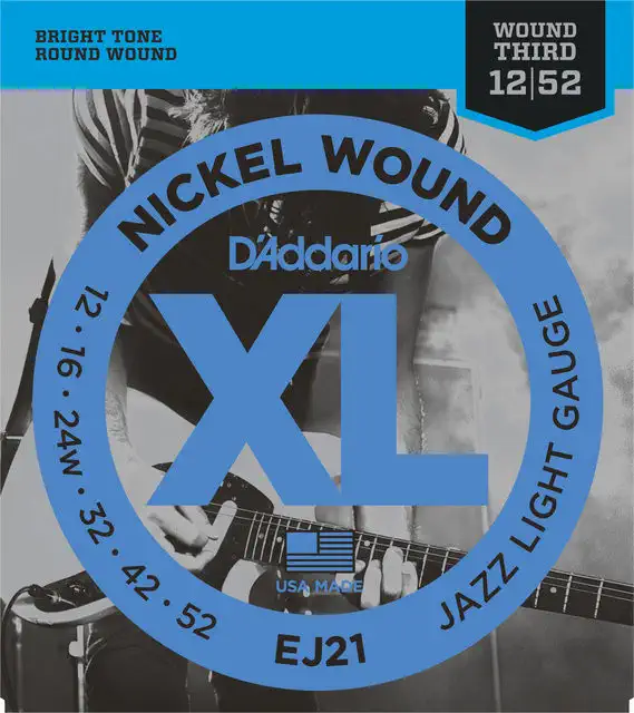 Nejprodávanější D‘ADDARIO EJ21 Nickel Wound Jazz Light - .012 - .052