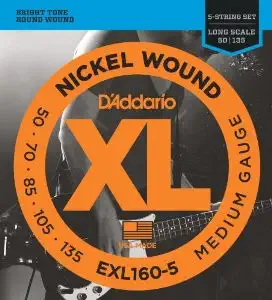 D‘ADDARIO EXL160-5 Medium - .050 - .135 Sleva