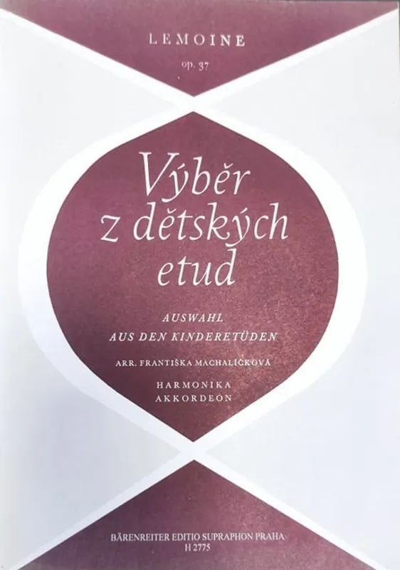 Aktuální Výběr dětských etud pro harmoniku op. 37 Lemonie