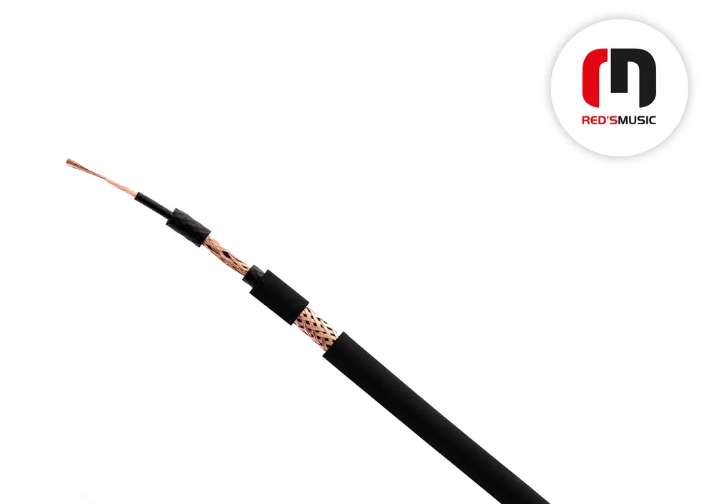 Kabel nástrojový 2x stínění, 1 x 0,50mm2 RED´s Music Akce