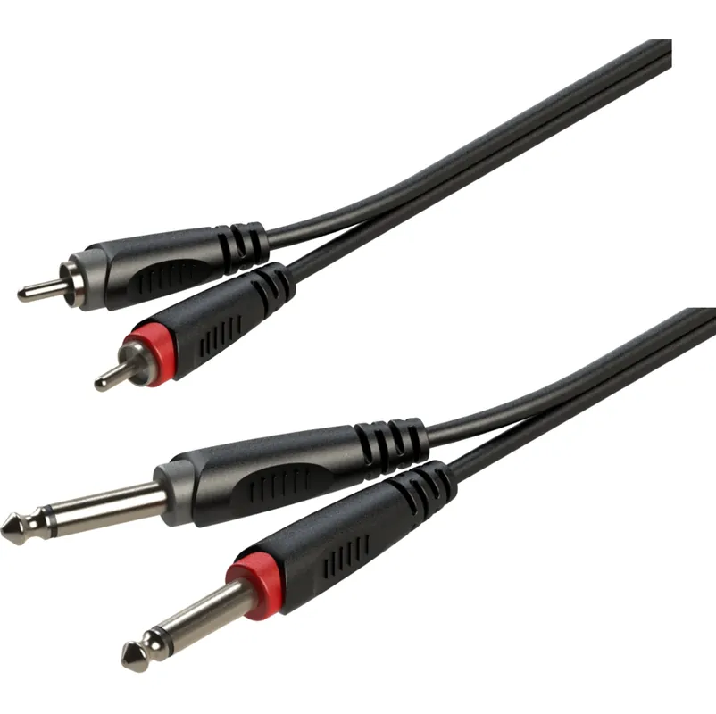 Kabel audio J 6,3 M 2x / RCA 2x ROXTONE - 1m Must-Have