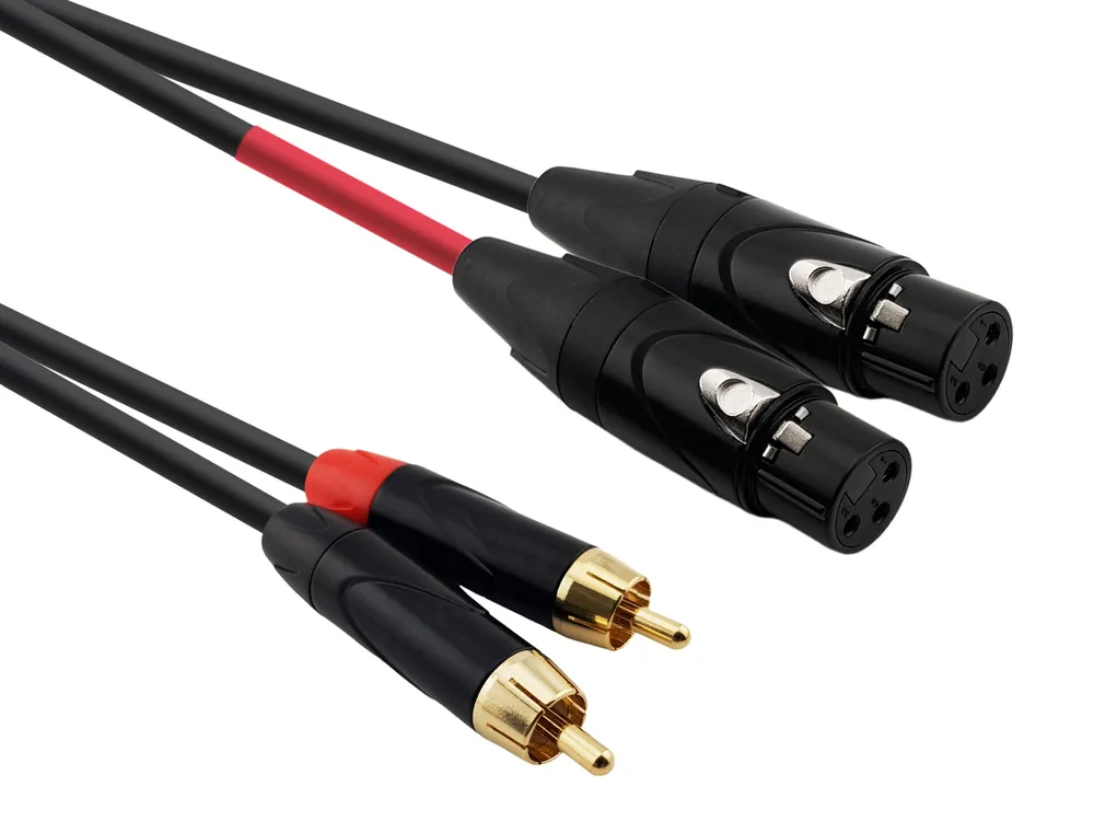 Rychlé Dodání Kabel audio XLR (F) 2x / RCA 2x - 1,5m
