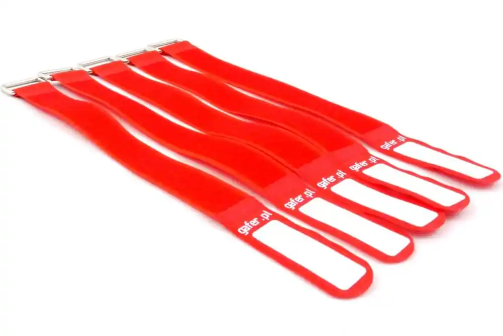 Top Prodej VELCRO vázací pásek 5ks - 550mm červený GAFER.PL