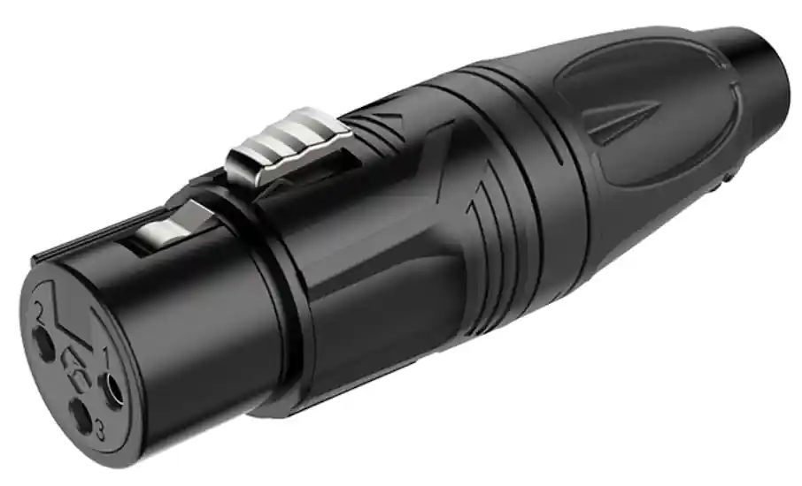 Konektor XLR F ROXTONE RX3F-BG, černý, pozlacené kontakty Sleva