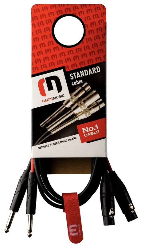 Kabel audio XLR (F) 2x / Jack 6,3 2x - 1,5m Aktuální